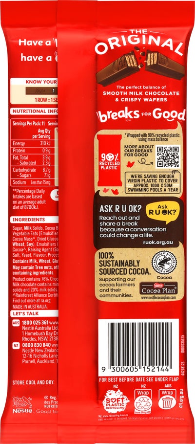 Nestle Kit Kat Milk Chocolate Block 160g