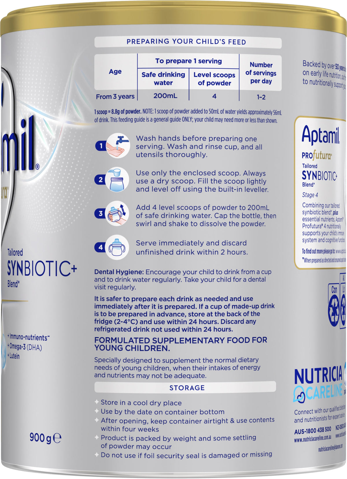 Aptamil Profutura 4 Premium Toddler Milk Drink From 2+ Years 900g