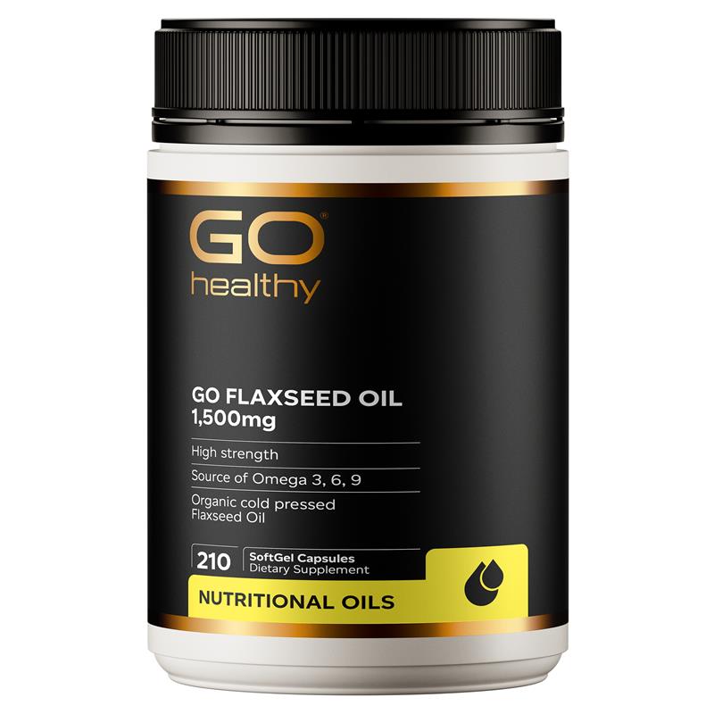 GO HEALTHY FLAXSEED OIL 1500MG 210 CAPSULES