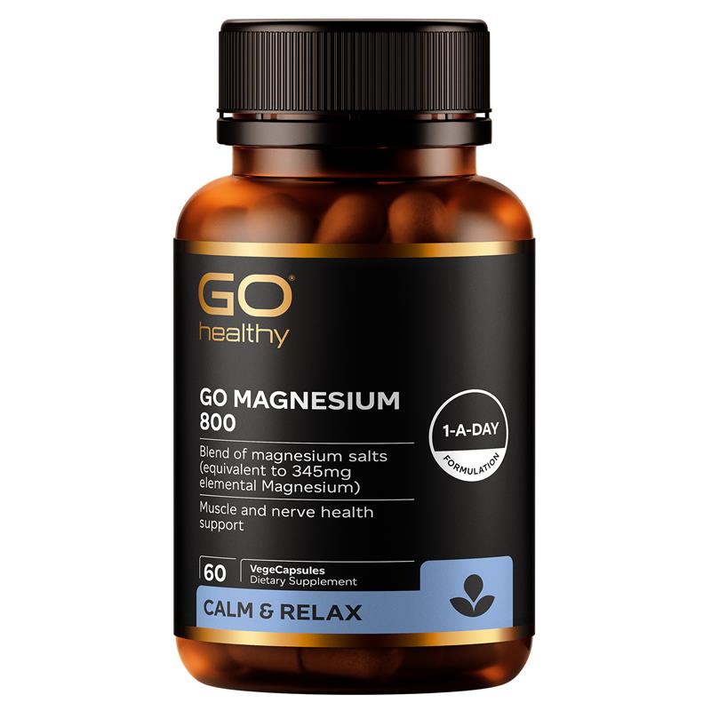 GO Healthy Magnesium 800 60 VegeCapsules