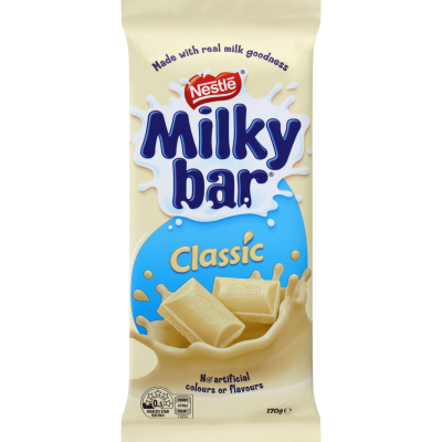 Nestle Milkybar Classic White Chocolate Block 170g