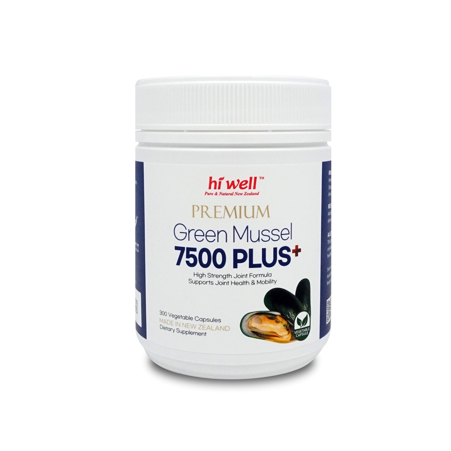 Hi Well Premium Green Mussel 7500+ 300VegetableCapsules