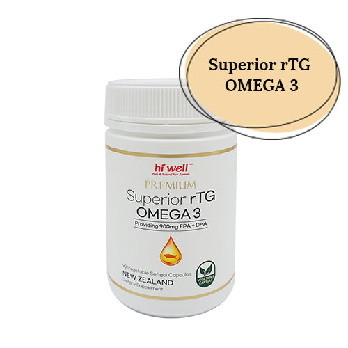 Hi Well Premium Superior rTG Omega 3 60 Vegetable Softgels