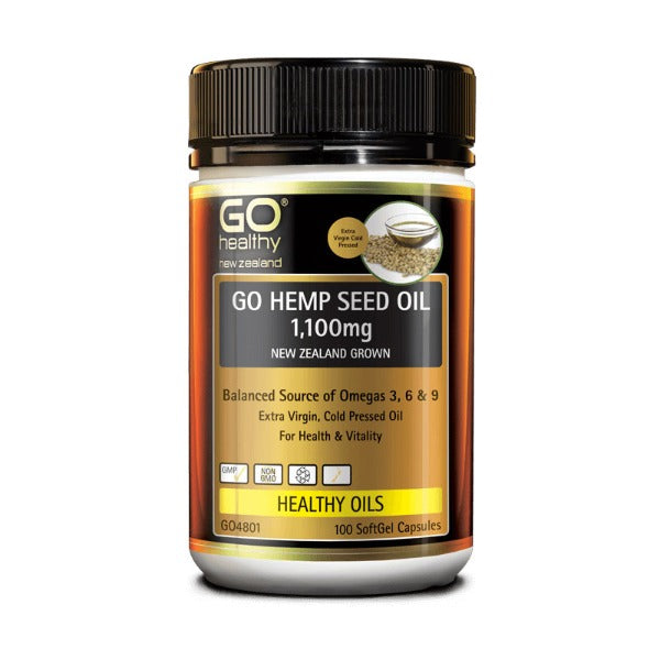 GO HEALTHY NZ HEMP SEED OIL 1100MG 100 CAPSULES