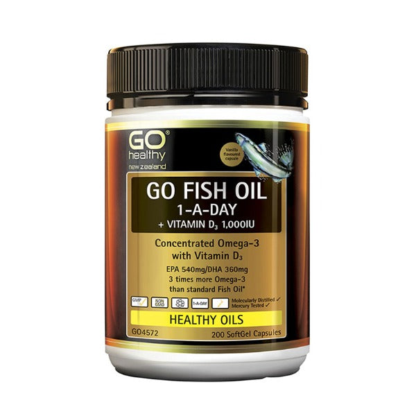 GO HEALTHY FISH OIL 1 A DAY 200 CAPSULES
