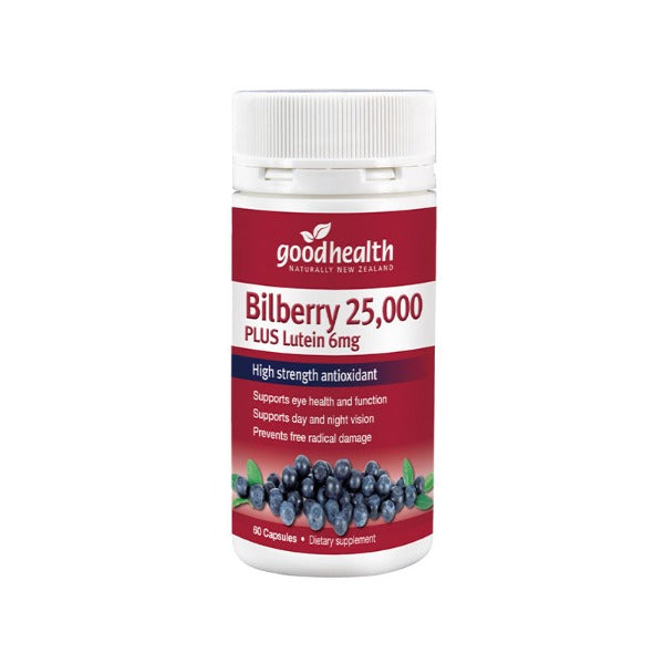 GOOD HEALTH BILBERRY 25000 PLUS LUTEIN 6MG 60 CAPSULES