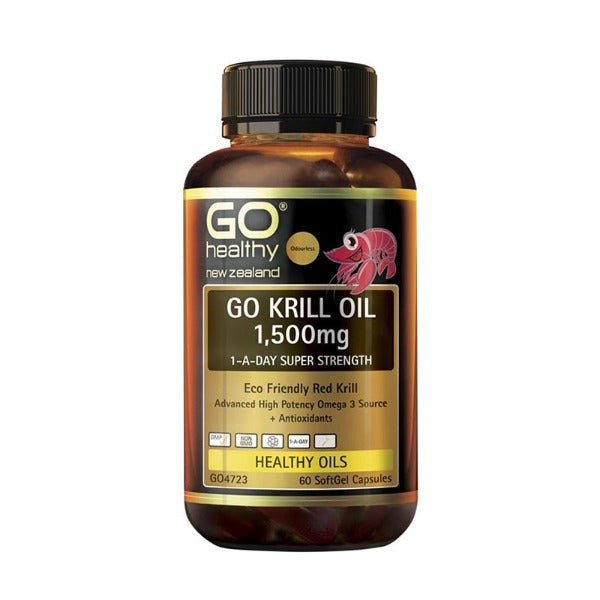 GO HEALTHY KRILL OIL 1500MG 60 CAPSULES
