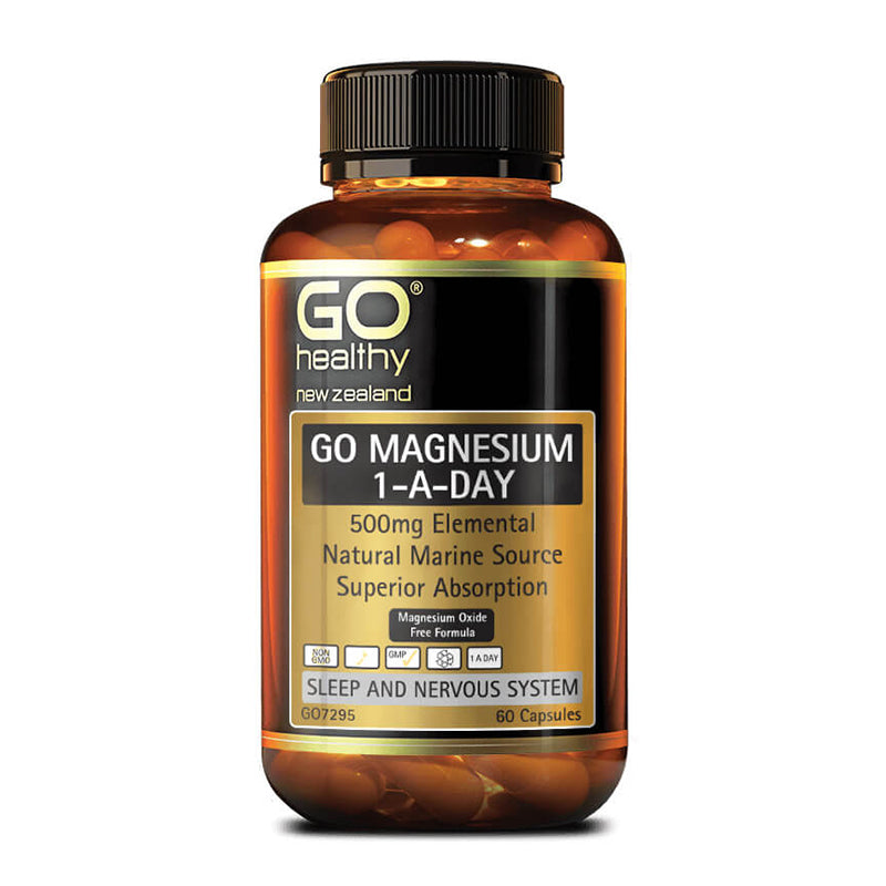 GO Magnesium 1-A-Day 500mg 60 VegeCapsules