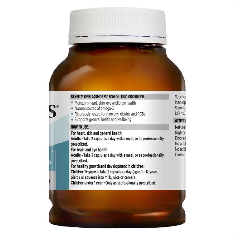 ブラックモアーズ 無臭フィッシュオイル 1000mg 400粒