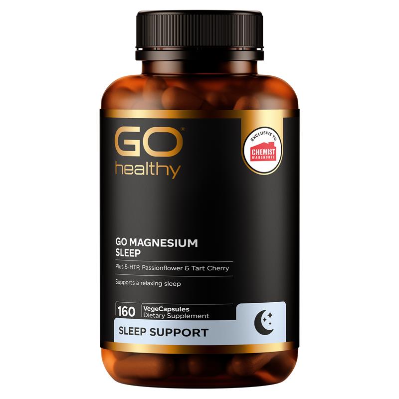 GO Healthy Magnesium Sleep 160 VegeCapsules Exclusive Size