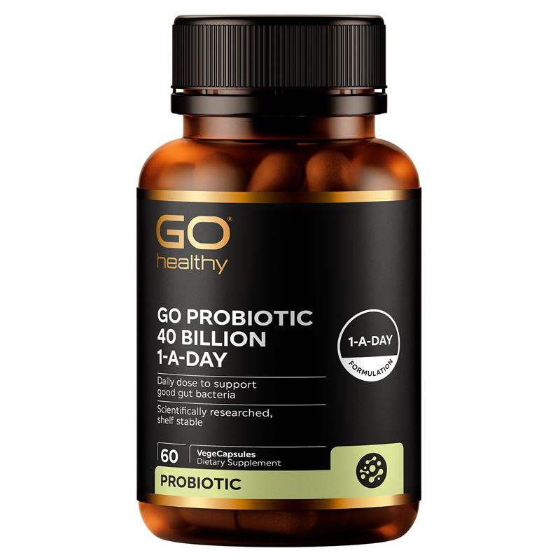 GO Healthy Probiotic 40 Billion 1-A-Day 60 VegeCapsules