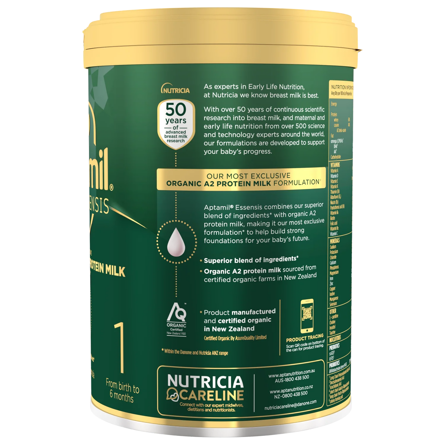 Aptamil Essensis Organic A2 Protein Milk 1 (0-6month)