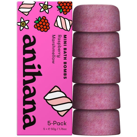 Anihana Mini Bath Bombs Raspberry Marshmellow 50g 5 Pack