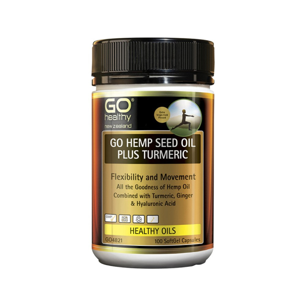 Hemp Seed Oil Plus Turmeric Capsules (100 Caps)