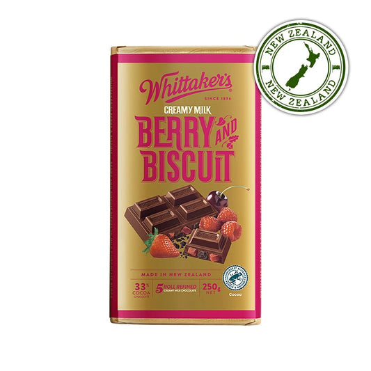 Berry & Biscuit Chocolate Block (250g)