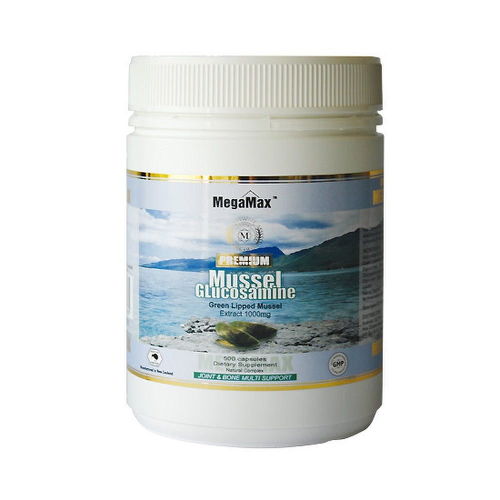 Megamax Mussel Glucosamine 1000mg (500 Capsules)