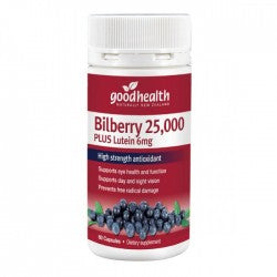Bilberry 25,000mg Plus Lutein 6mg (60 Capsules)