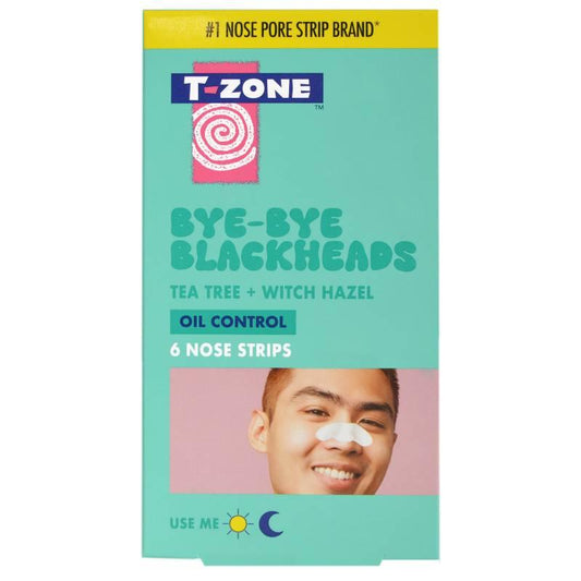 T-Zone 블랙헤드 제거 코 모공 팩 티트리 + 위치하젤 6개입