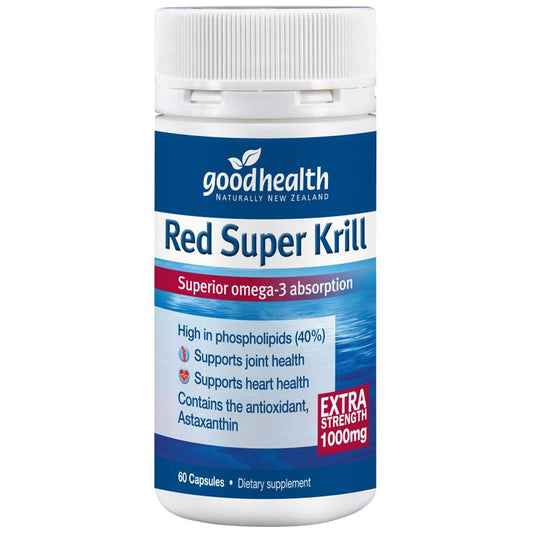 Red Super Krill 1,000mg - Omega-3 Support (60 Capsules)