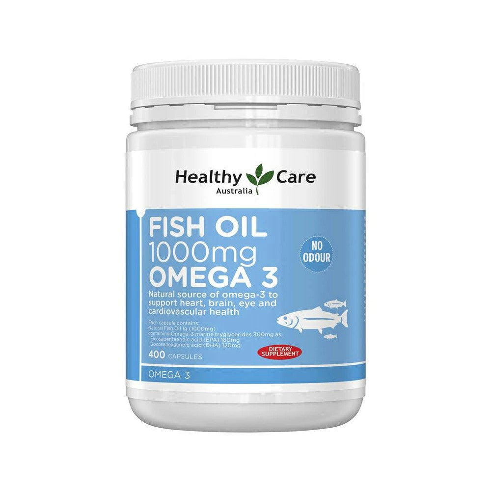 Fish Oil 1000mg + Krill Oil 400 Capsules - Daily Wellness Support