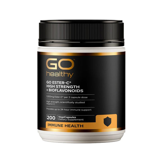 GO HEALTHY ESTER-C HIGH STRENGTH + BIOFLAVONOIDS 200CAPS