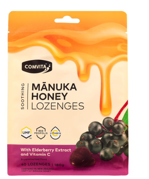 Manuka Honey Lozenges with Elderberry (40s)