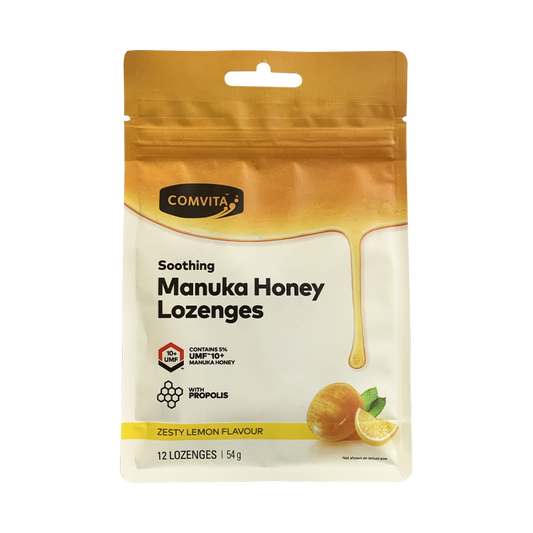 Comvita Manuka Honey Lozenges Lemon (12 Lozenges)